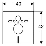 Geberit Zajcsökkentő készlet fali Wc-hez (156.050.00.1) - méretrajz