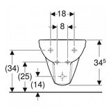 Geberit Selnova fali bidé túlfolyóval (500.264.01.7) új cikk-3