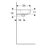 Geberit Selnova Square kézmosó, 45x35xcm 500.322.01.1, új termék-4