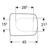 Geberit Selnova Square WC ülőke tetővel (500.332.01.1) - méretrajz
