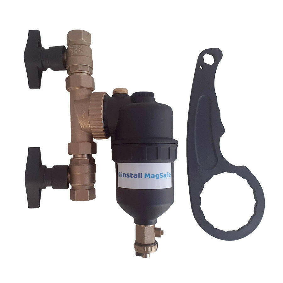 Install MagSafe mágneses iszapleválasztó 3/4" golyóscsapokkal-1