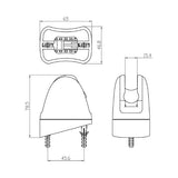 Mofém Basic zuhanytartó fix fordítható 275-0038-07 - méretrajz