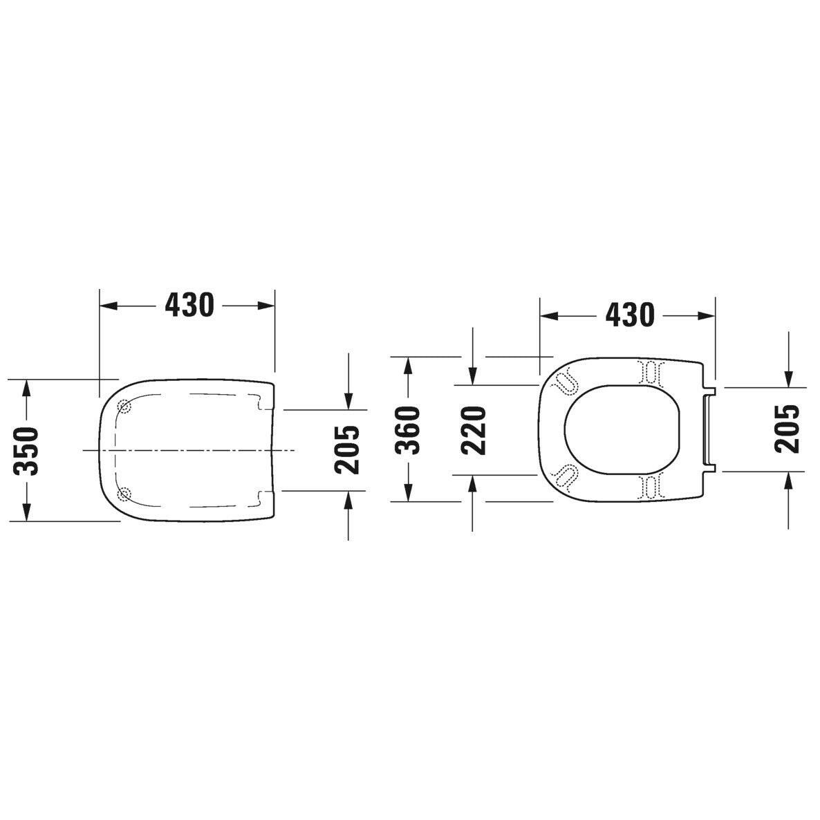 DURAVIT D-Code WC ülőke, normál (DR0067310000)-1