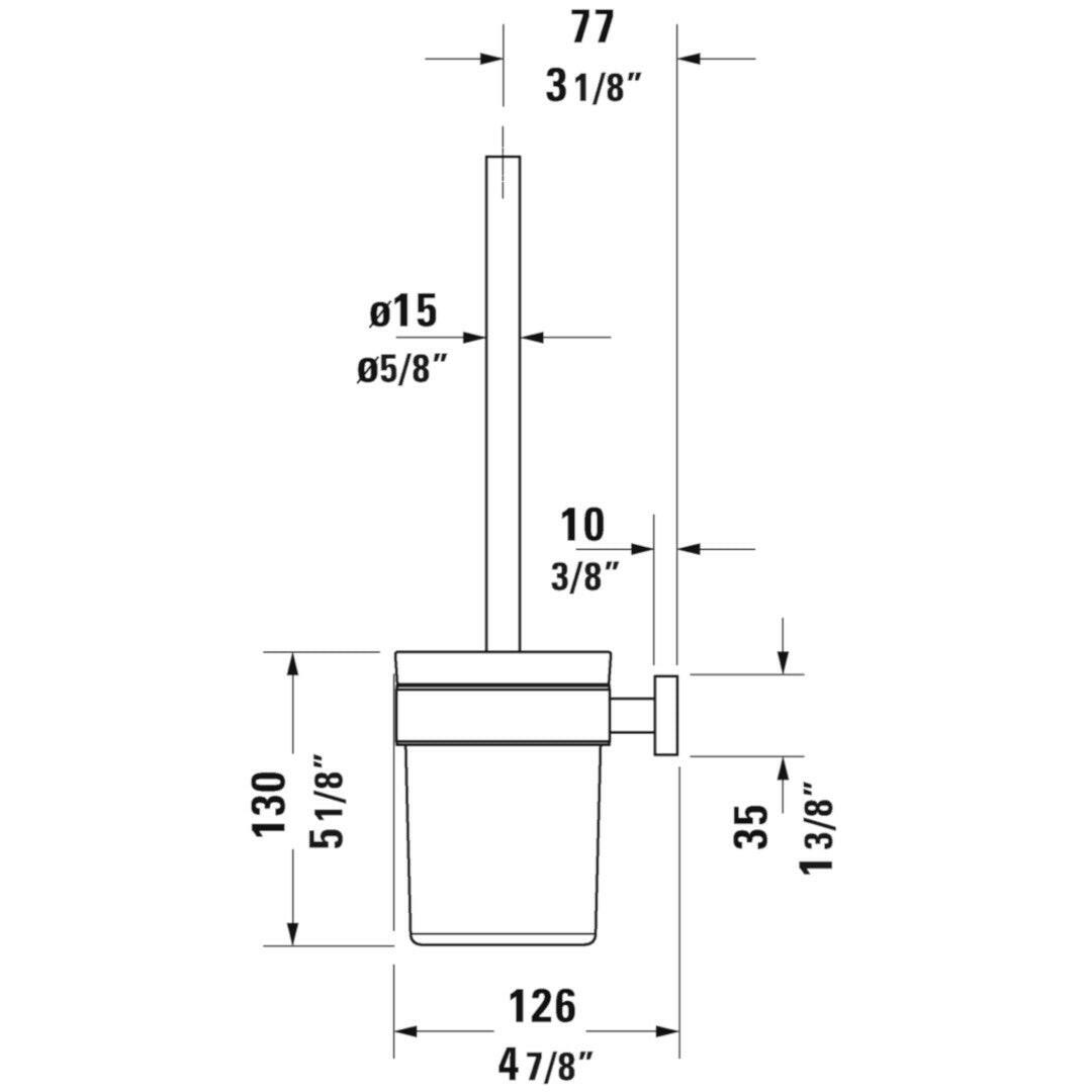DURAVIT Karree wc-kefetartó, fali (0099571000)-1