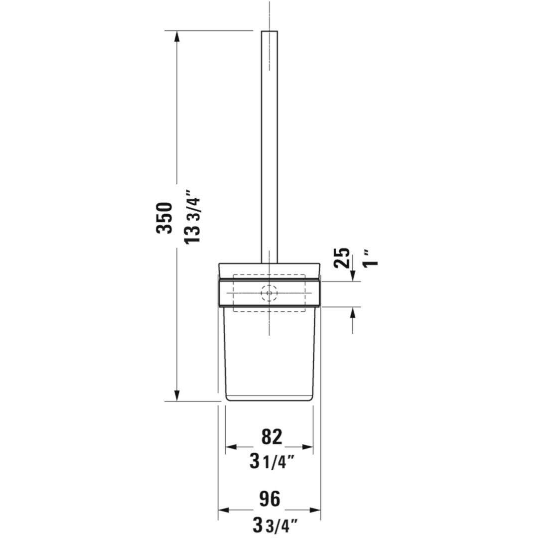 DURAVIT Karree wc-kefetartó, fali (0099571000)-2