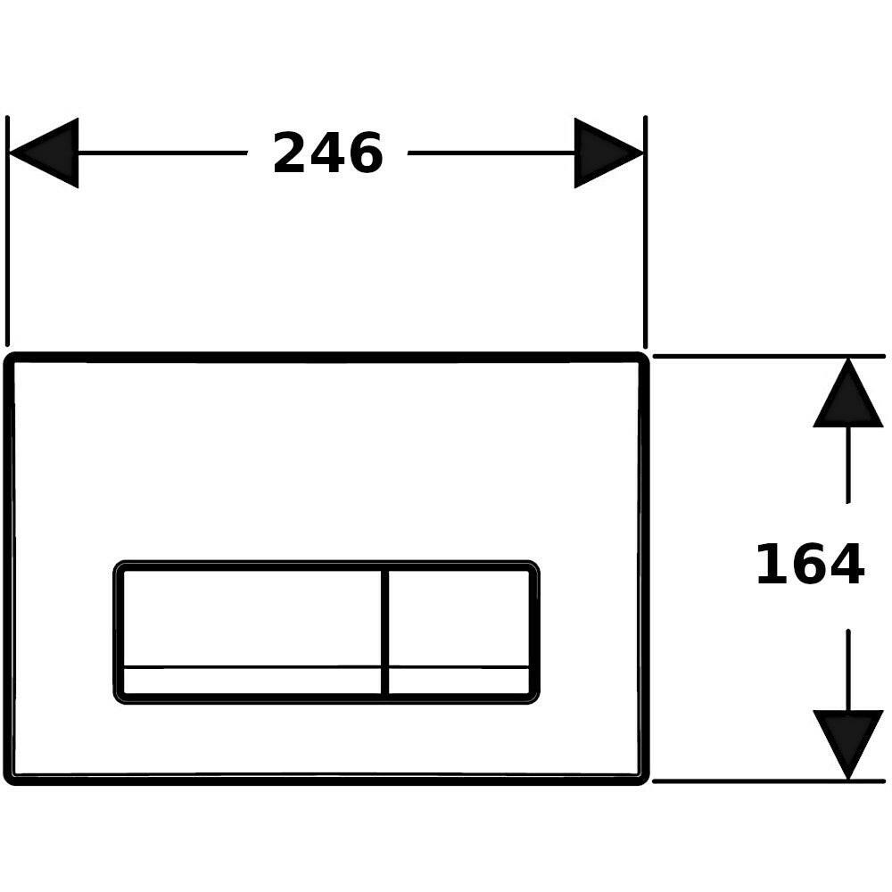 Geberit Delta50 nyomólap matt króm, új cikk, Delta51 helyett-1