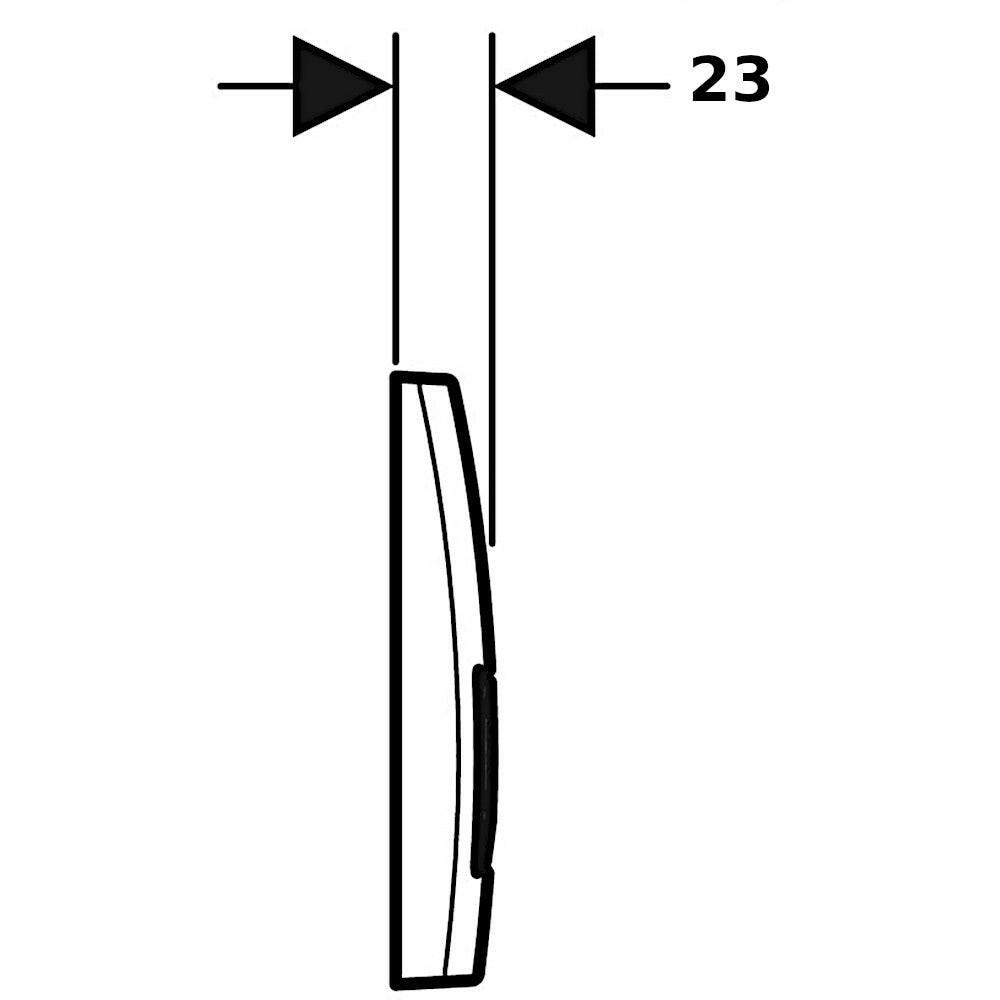 Geberit Delta50 nyomólap matt króm, új cikk, Delta51 helyett-2