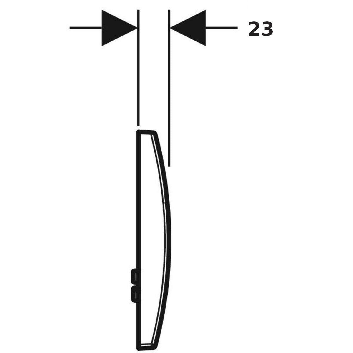 Geberit Delta20 nyomólap fényes króm 2 mennyiséges, új cikk, Delta21 helyett-2