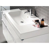 Geberit iCon mosdó dekor tállal, 50x15x49cm, csaplyuk középen, túlfolyó, pakolófelület jobb - kifutó-1