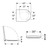 Geberit Acanto WC tető, felső szereléssel-3