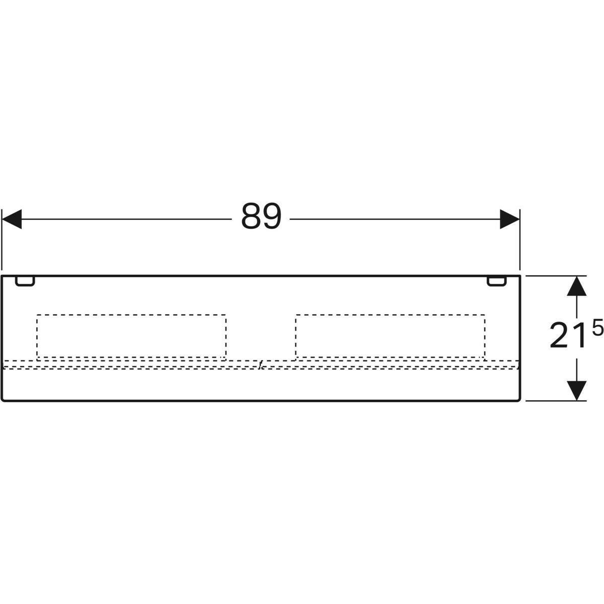 Geberit Acanto tükrös szekrény világítással, két ajtóval, 90x83x21.5, faerezetes melamin/fakó tölgy-1