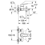 Grohe Bauedge mosdócsaptelep + BauEdge kádcsaptelep + TEMPESTA 100 II kézi zuhanyszett-5