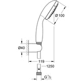 Grohe Bauedge mosdócsaptelep + BauEdge kádcsaptelep + TEMPESTA 100 II kézi zuhanyszett-6
