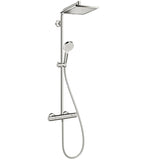 Hansgrohe Crometta E 240 Showerpipe króm termosztatikus zuhanycsappal (falon kívüli)-0