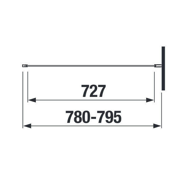 Jika Nion 80 fix zuhanyfal, ezüst/átlátszó üveg, 78x195 cm-1