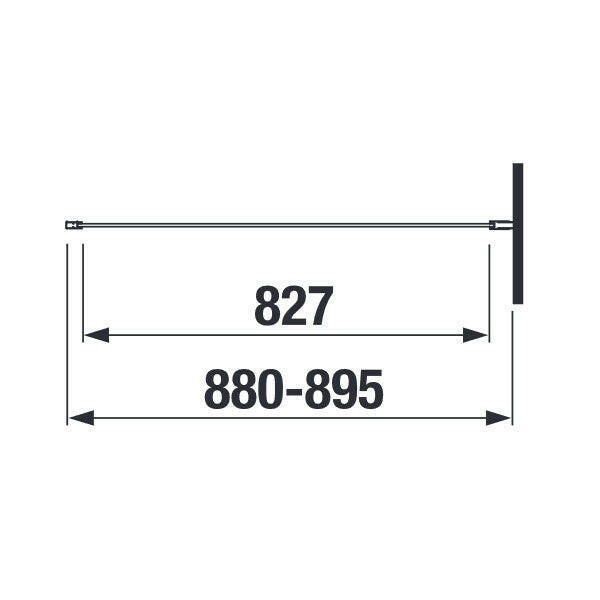 Jika Nion 90 fix zuhanyfal, ezüst/átlátszó üveg, 88x195 cm-1