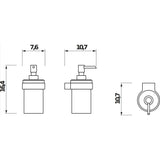 Jika Pure folyékony szappanadagoló, fali, üveg tartállyal, 203ml, krómozott-1