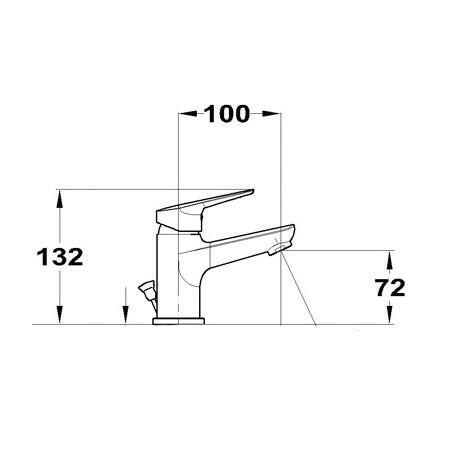 Mofém Bridge mosdó csaptelep leeresztő szelep nélkül-3
