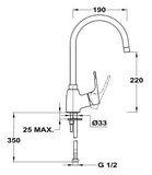 Mofém Junior Evo mosogató csaptelep álló, forgatható-2