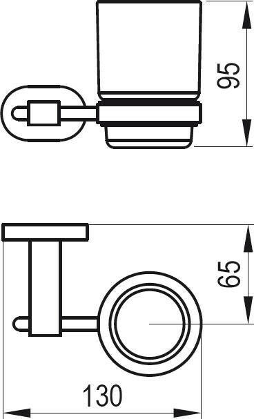 Ravak Chrome CR pohártartó üveg 210.00-2
