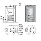 REFLEX Storatherm Aqua LC 120/1 CW zománcozott indirekt HMV tároló, fehér 1 hőcserélős-1