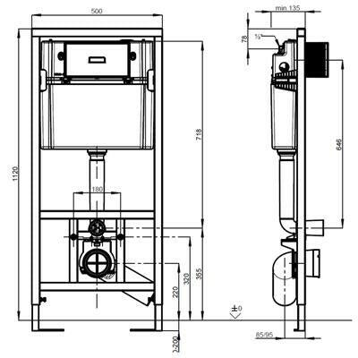 Alföldi EasyMont WC elem gipszkartonos szereléshez-2