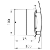 Awenta Escudo WEB100T ventilátor fehér előlappal időkapcsoló-3