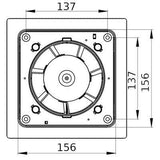 Awenta Escudo WEB125T ventilátor fehér előlappal időkapcsoló-2