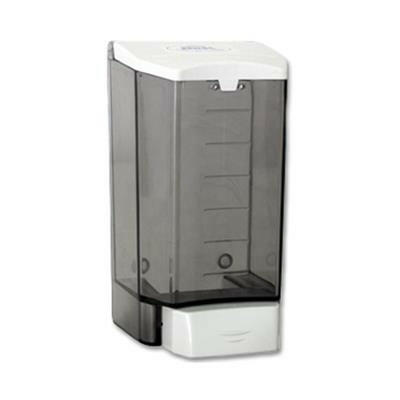 BK falra szerelhető folyékonyszappan adagoló, műanyag, 1,1 l, kvarc és fehér, Mediclinics-0