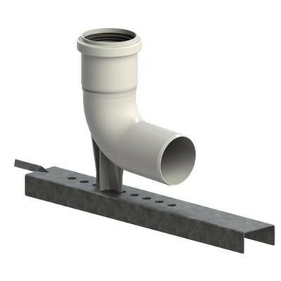 Tricox PPs bekötő könyök tartó sínnel, 60mm-0