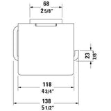 DURAVIT Karree wc-papírtartó (0099551000)-1