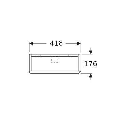 Geberit Selnova tükrös szekrény, 41,8x85x17,6cm magasfényű fehér-2