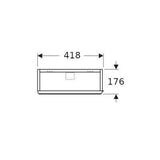 Geberit Selnova tükrös szekrény, 41,8x85x17,6cm magasfényű fehér-2