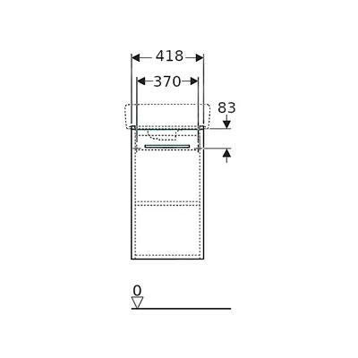 Geberit Selnova mosdószekrény kézmosóhoz 1 ajtóval 41,8x55,7x38,6 cm-3