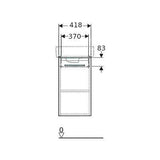 Geberit Selnova mosdószekrény kézmosóhoz 1 ajtóval 41,8x55,7x38,6 cm-3