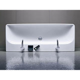 Geberit Smyle Square mosdó, 90x16.5x48cm, csaplyuk bal és jobb oldalt, túlfolyóval-1