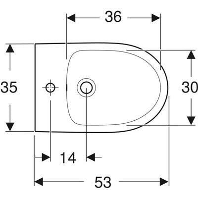 Geberit Selnova fali bidé túlfolyóval (500.264.01.1)-1