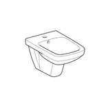 Geberit Selnova Square fali bidé csaplyukkal, látható túlfolyóval-1