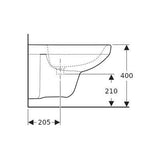 Geberit Selnova Square fali bidé csaplyukkal, látható túlfolyóval-4