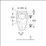 Geberit Selnova vizelde hátsó bekötésű, hátsó kifolyású-3