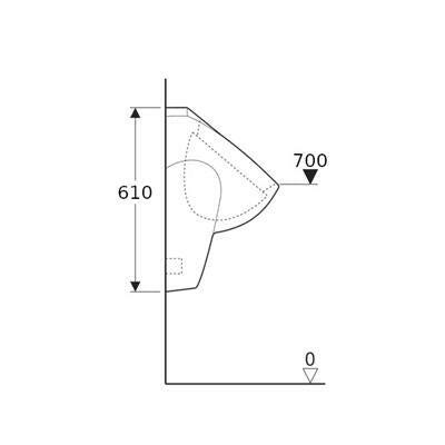 Geberit Selnova vizelde hátsó bekötésű, hátsó kifolyású-4