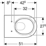 Geberit Acanto fali WC mélyöblítésű, Rimfree, zárt forma-1