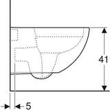 Geberit Acanto fali WC mélyöblítésű, Rimfree, zárt forma-3