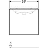 Geberit Acanto alsó szekrény mosdóhoz, fényes üveg/fekete, 59x53,5x47,5cm-2
