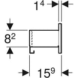 Geberit Acanto fali polc, 45x14.8x15.9cm, porszórt matt fekete/fényes fekete üveg-3