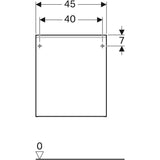 Geberit Acanto oldalsó kiegészítő szekrény, egy belső fiókkal, fényes üveg/fekete, 45x52x47,6 cm-2