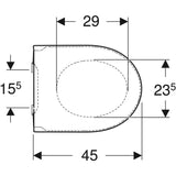 Geberit iCon WC tető, lecsapódásgátlós, gyorskioldó zsanérral, felső rögzítésű-1