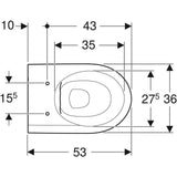 Geberit iCon fali WC, mélyöblítésű, zárt formájú, 53cm, új típus (501.661.00.1) - méretrajz