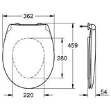 Grohe BauCeramic WC ülőke, soft-close, quick release-2
