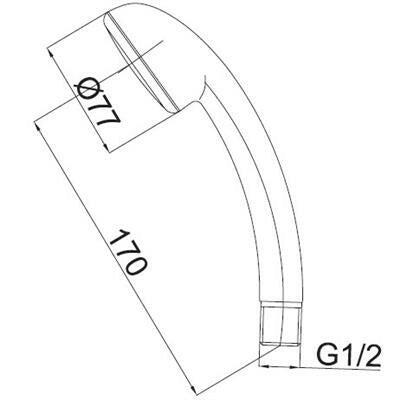 HERZ Project zuhanyfej króm UH12041-1